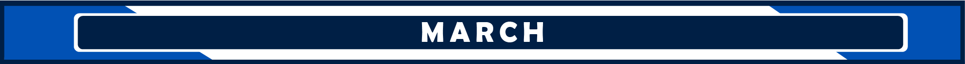 Blue and white Banner of Month March